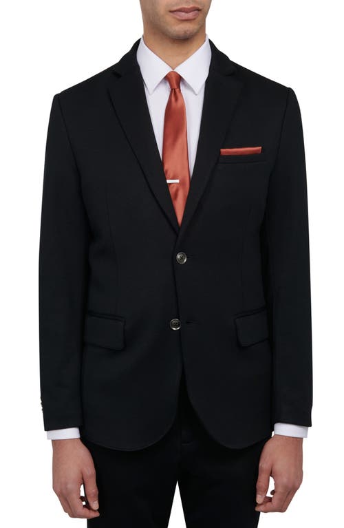 Shop Brooklyn Brigade Slim Fit Performance Knit Sport Coat In Jet Black