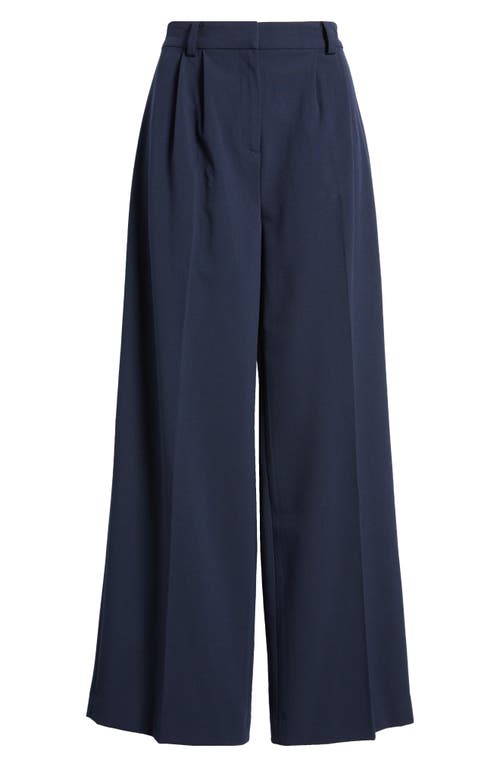 Shop Open Edit Wide Leg Pants In Navy Blazer