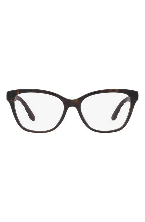 Tory Burch 53mm Rectangular Optical Glasses in Dark Tort at Nordstrom