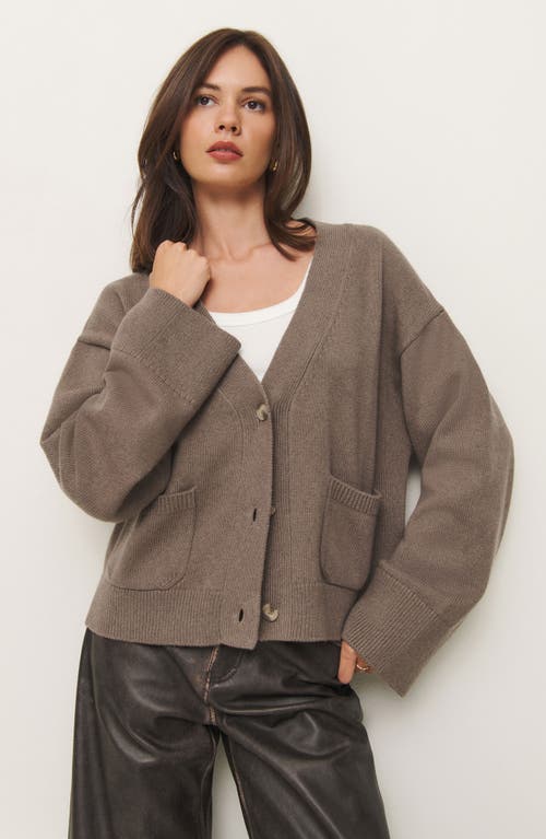 Reformation Hayes Cashmere Blend Cardigan In Shitake