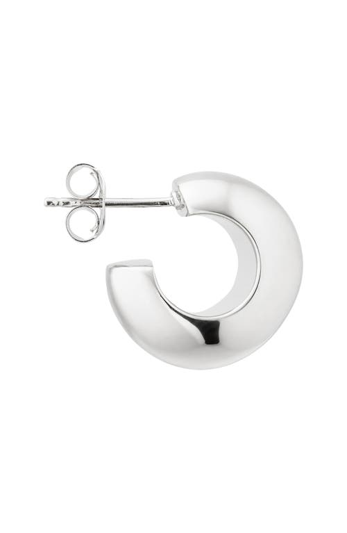 Shop Lie Studio Lié Studio The Simone Hoop Earrings In Silver