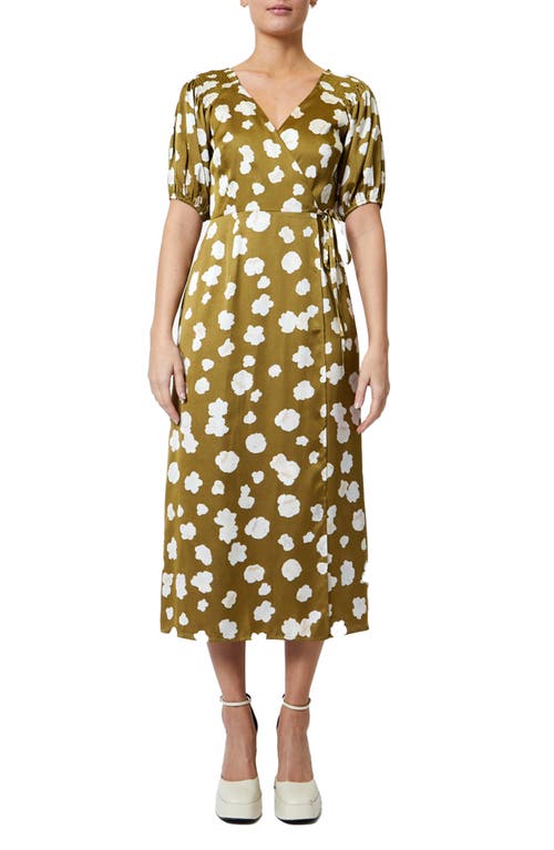 French Connection Bronwyn Aleeya Satin Wrap Dress in Nutria at Nordstrom, Size 0