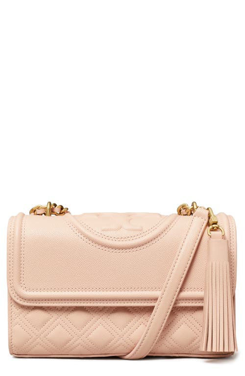 Tory Burch Small Fleming Caviar Quilted Leather Convertible Shoulder Bag in Pink Dawn at Nordstrom