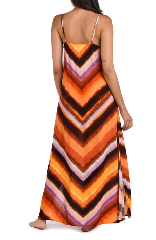 La Blanca Horizon Crepe Cover-up Dress In Sunset