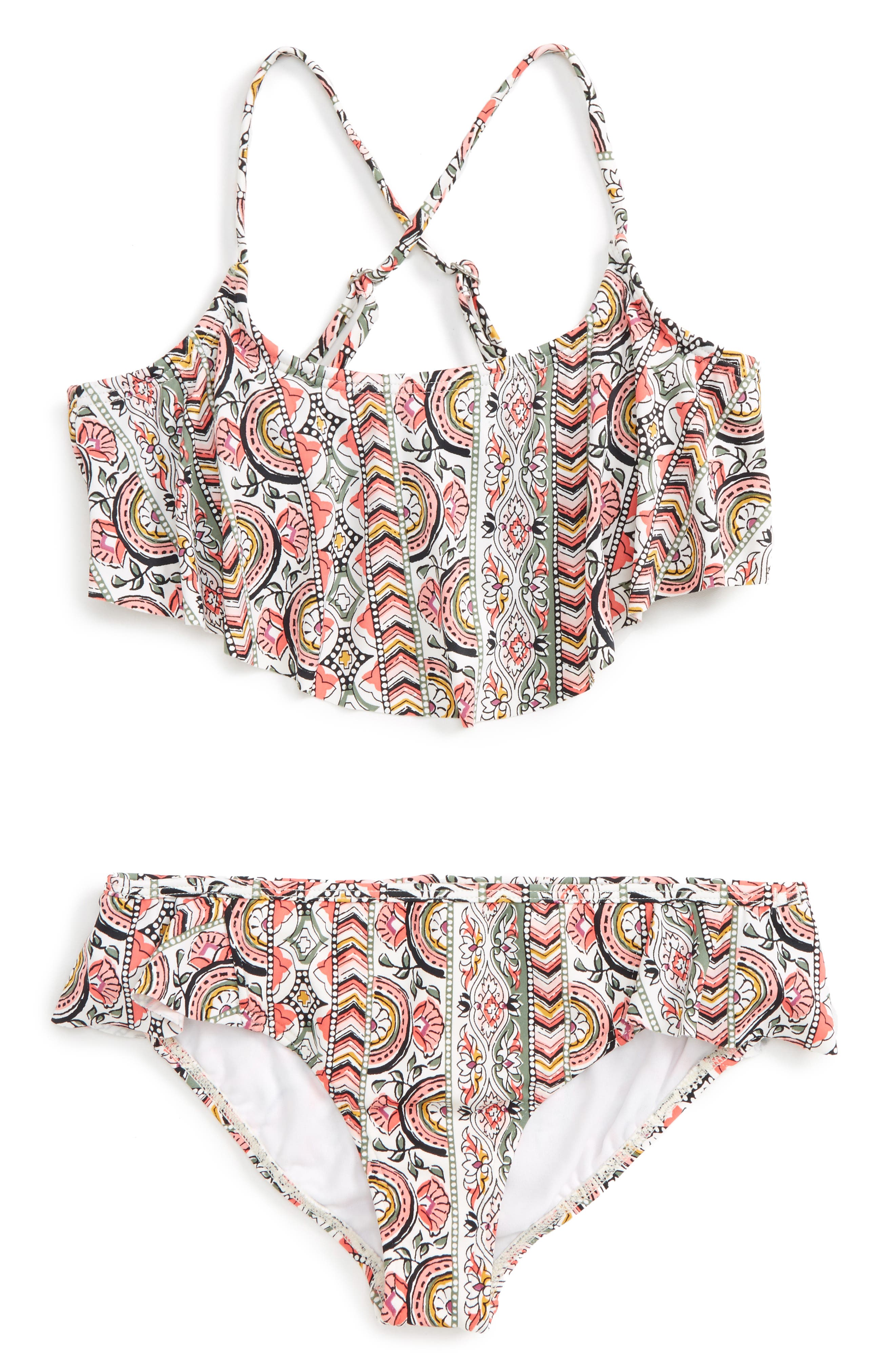 Billabong TwoPiece Ruffle Swimsuit (Little Girls & Big Girls) Nordstrom