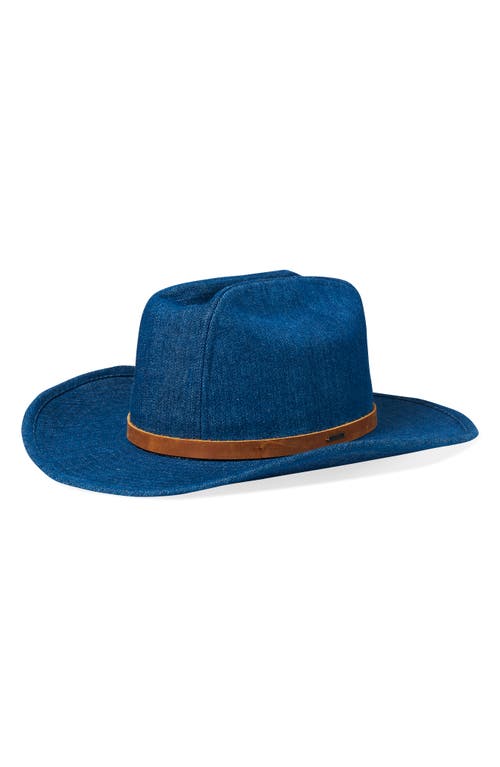 Brixton Range Straw Cowboy Hat In Denim