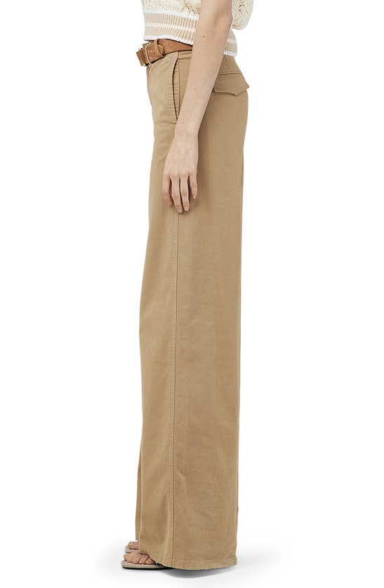 Shop Rag & Bone Sofie High Waist Wide Leg Chino Pants In Khaki