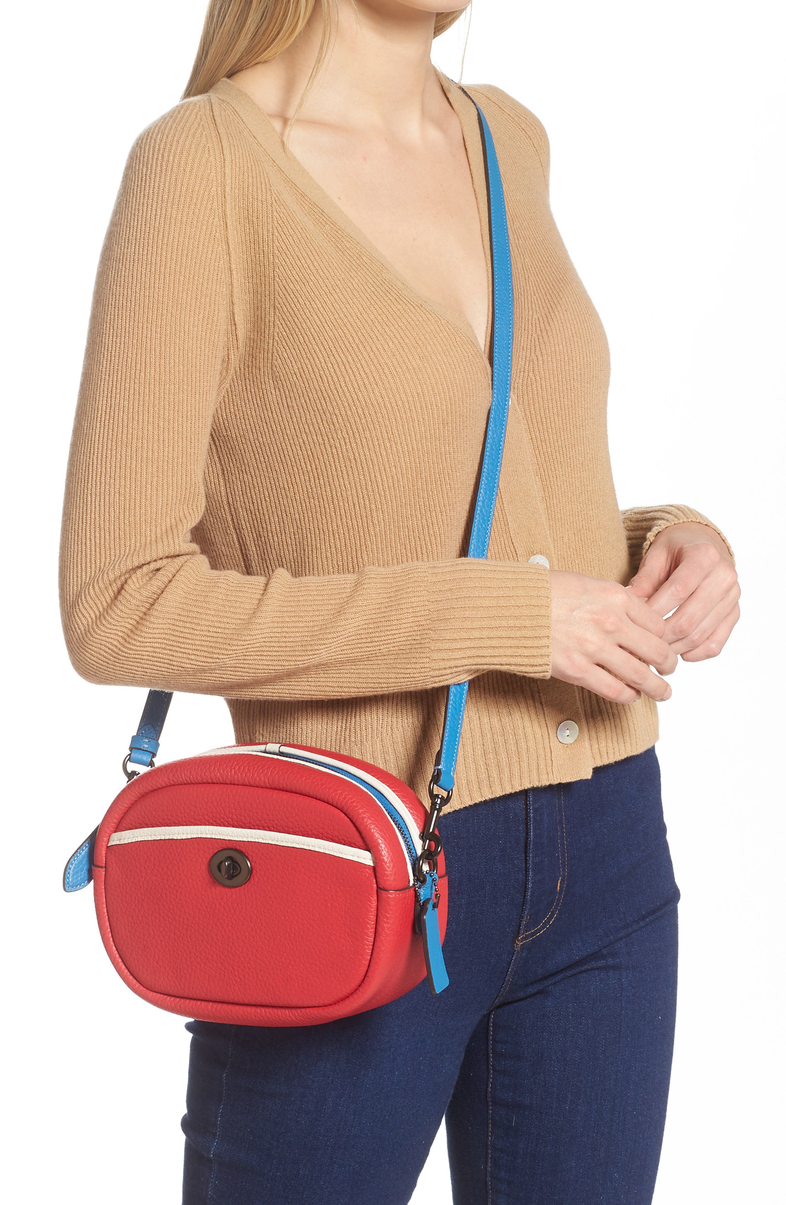 coach kat camera bolsa in colorblock