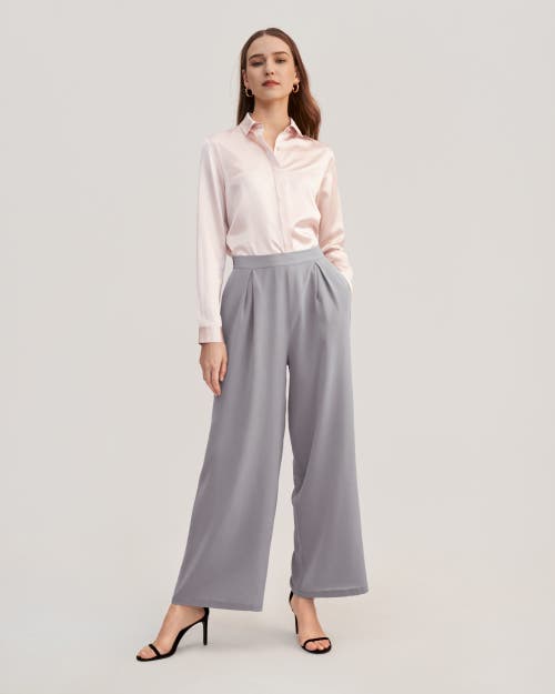 Shop Lilysilk Basic Concealed Placket Silk Shirt In Pale Pink