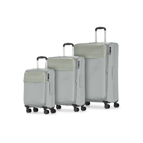 Shop Bugatti Siena 3 Piece Softside Luggage Set With Expansion In Green