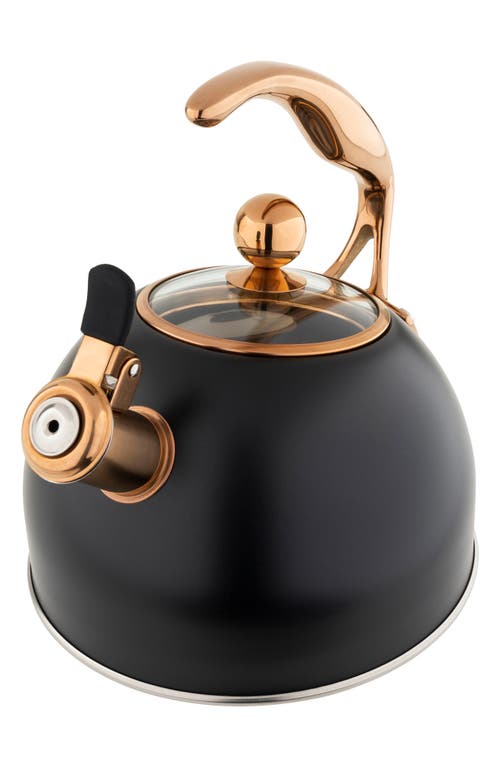 Viking 2.6-Quart Tea Kettle in Black/Copper at Nordstrom