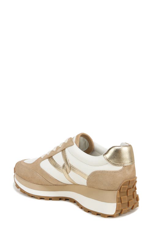 Shop Veronica Beard Valentina Slip-on Sneaker In Coconut/light Gold