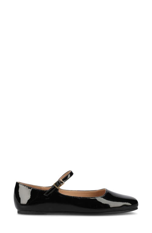 Shop Journee Collection Carrie Mary Jane Flat In Patent/black