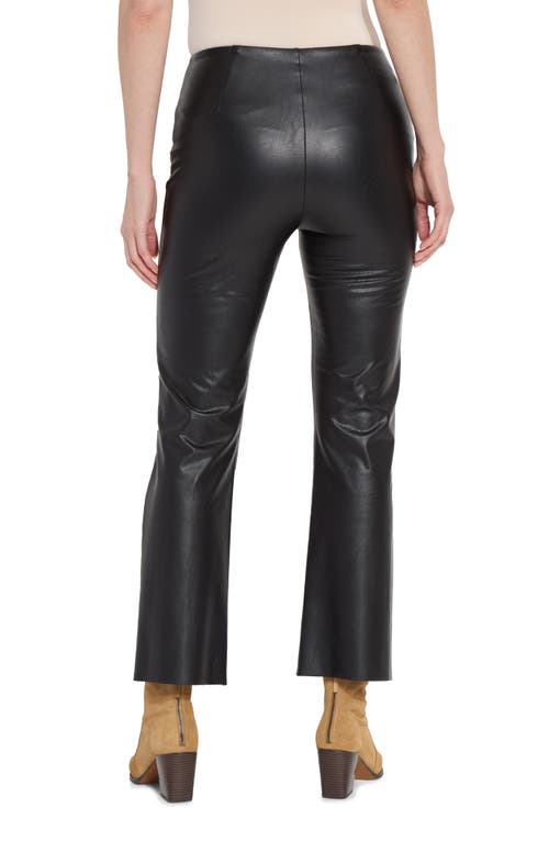 Shop Lyssé Elysse Faux Leather Ankle Bootcut Pants In Black