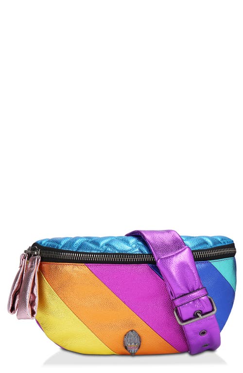 Kensington Leather Belt Bag in Rainbow Multi