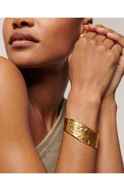 Monica Vinader Gold Capri Cuff In 18ct Gold Vermeil