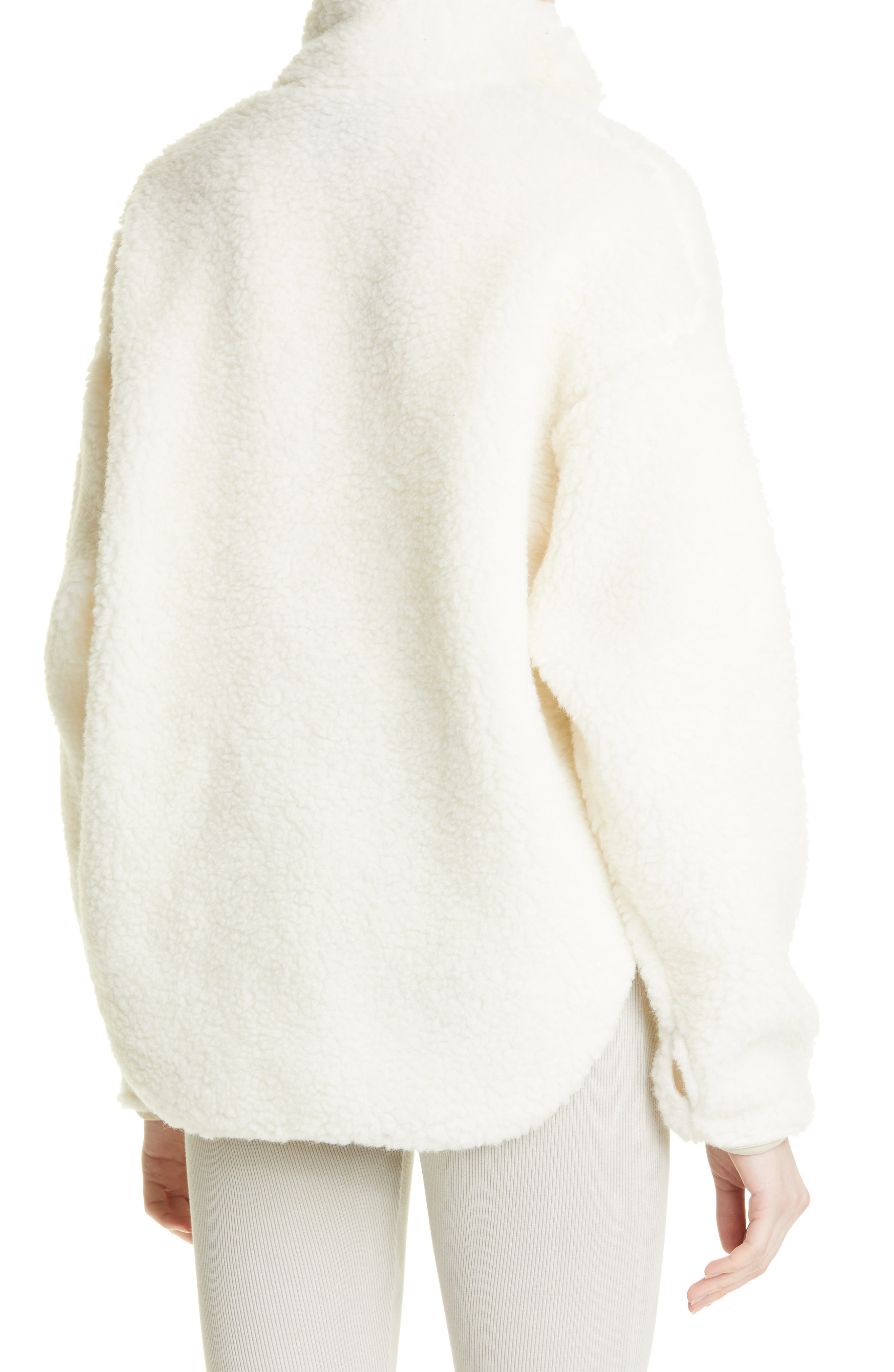 shearling quarter zip