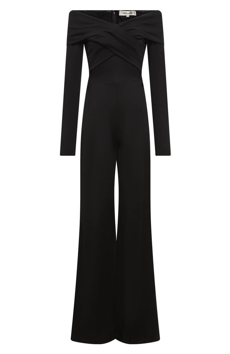 Diane von Furstenberg Lucien Long Sleeve Wide Leg Jumpsuit | Nordstrom