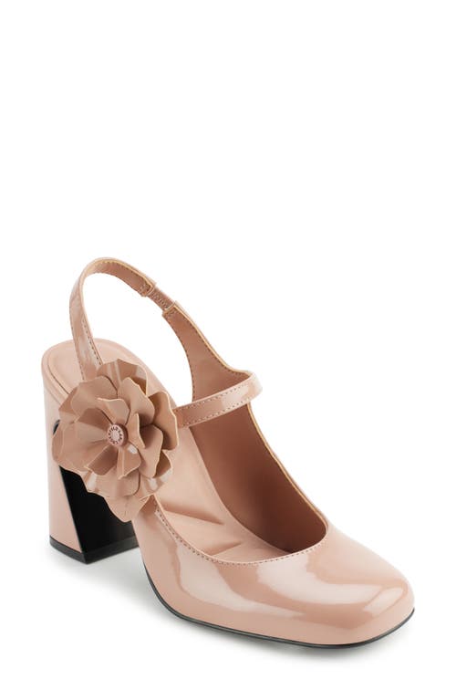 Karl Lagerfeld Pierra Womens Embellished Patent Leather Slingback Heels In Blush