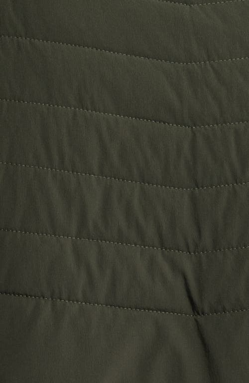 Shop Scott Barber Water Resistant Stretch Nylon Puffer Vest In Olive