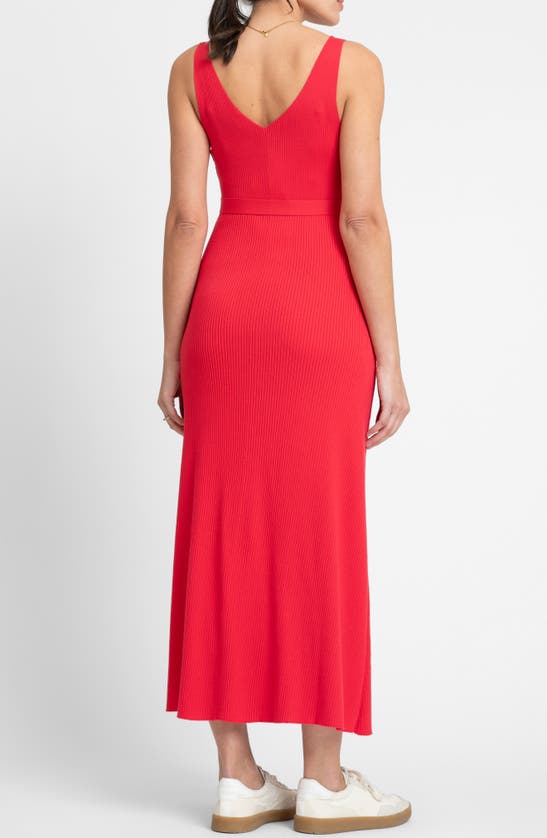 SERAPHINE SERAPHINE RIB MATERNITY/NURSING MIDI SWEATER DRESS