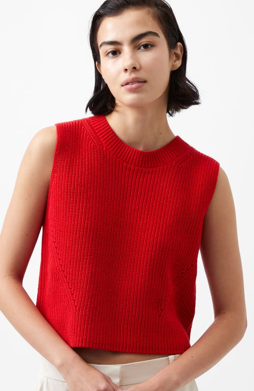 French Connection Mozart Sleeveless Vest In Mars Red In Red