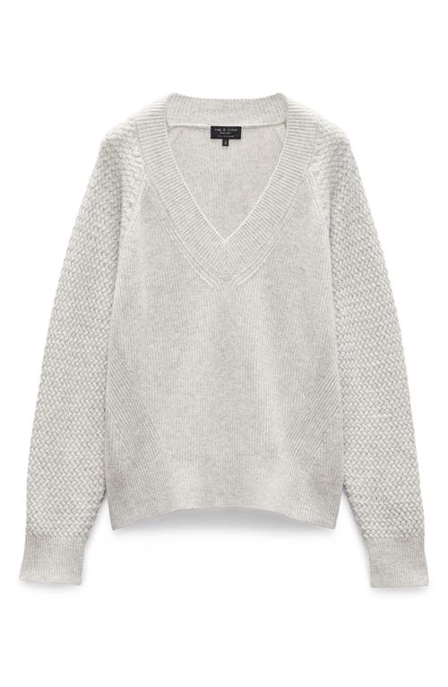 Shop Rag & Bone Kaylee V-neck Cashmere Sweater In Heathgry