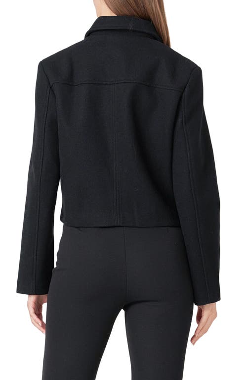 Shop Endless Rose Zip Jacket In Black