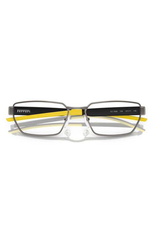 Scuderia Ferrari X 57mm Rectangular Optical Glasses In Gunmetal
