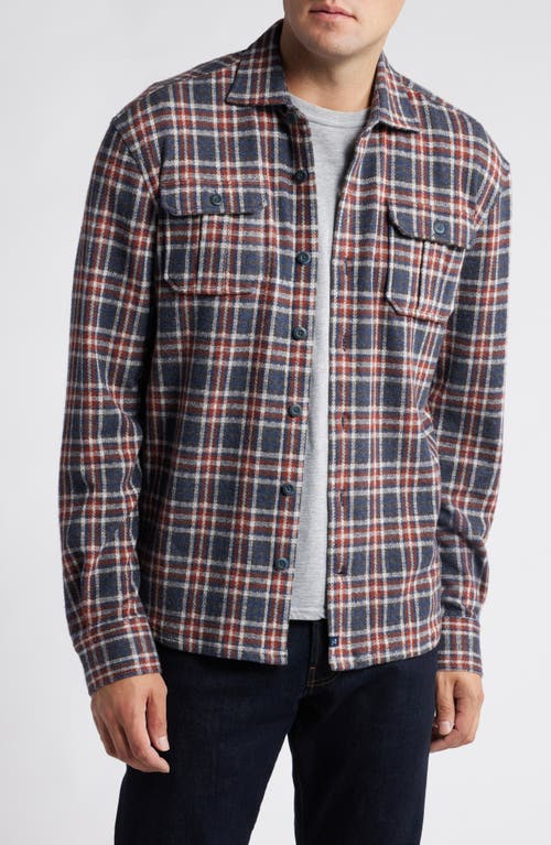 Shop Johnnie-o Jimmy Plaid Knit Flannel Button-up Shirt In Creole