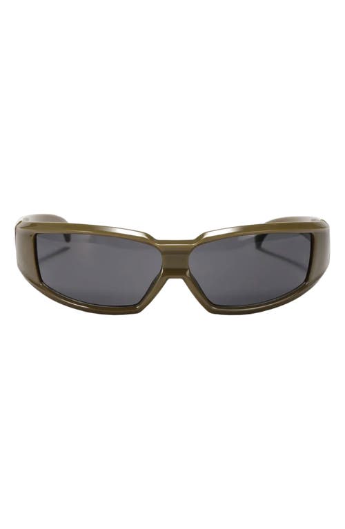 Ford 59mm Polarized Wraparound Sunglasses in Green/Black