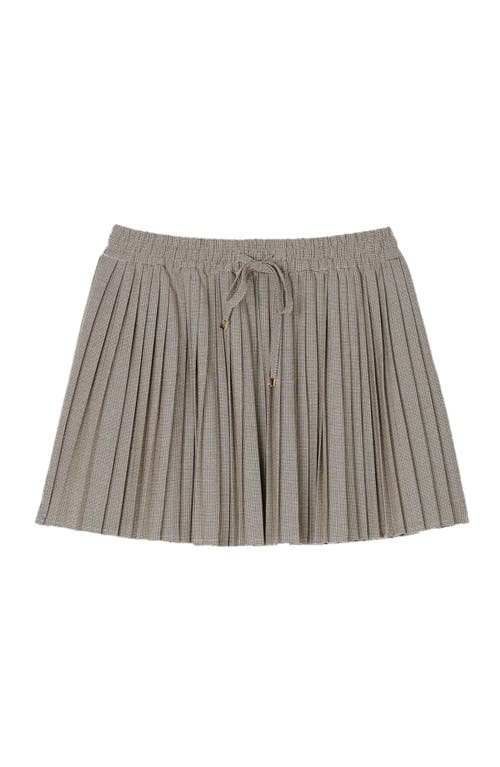 Shop Sandro Short Pleated Skirt In Camel