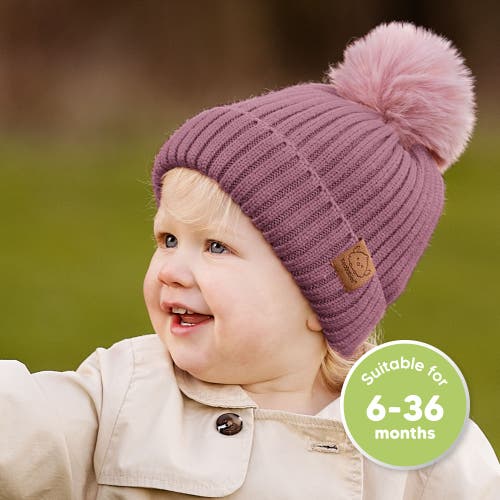 Keababies 2-pack Pom Knitted Beanie In Regalia