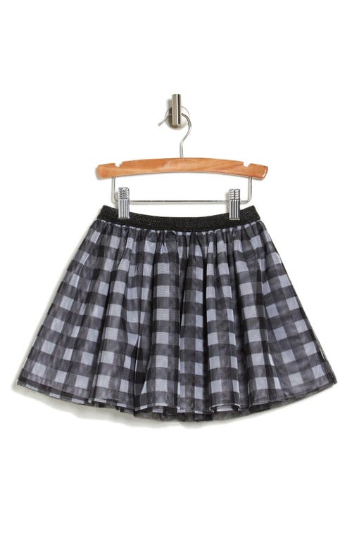 Shop Flapdoodles Kids' Gingham Tulle Skirt In Black