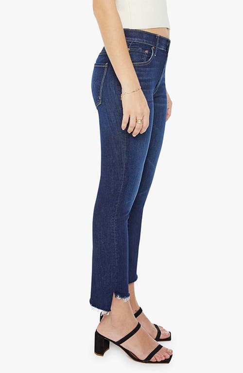 Mother The Insider Crop Step Fray High-rise Bootcut Jeans In Off Limits