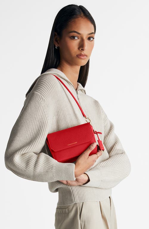 Maison De Sabre Maison De Sabré Mini Leather Flap Bag In Pomegranate Red