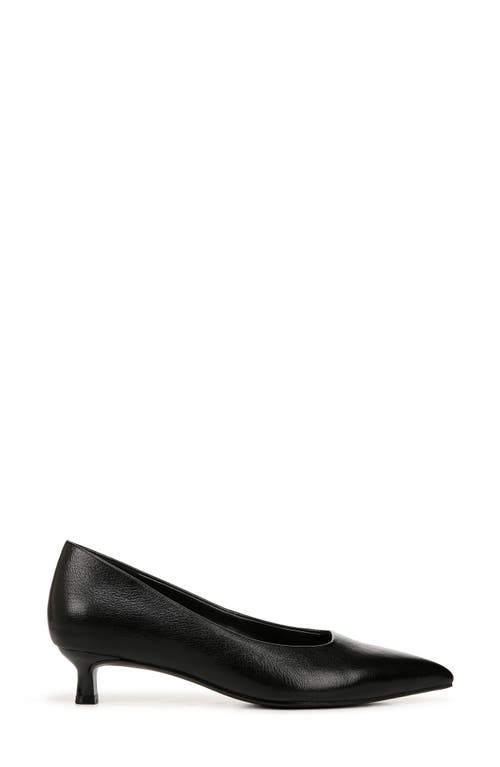 Shop Naturalizer Natalia Pointed Toe Kitten Heel Pump In Black Leather