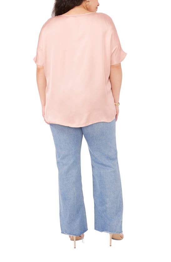 Shop Vince Camuto High-low Baggy T-shirt In Misty Rose