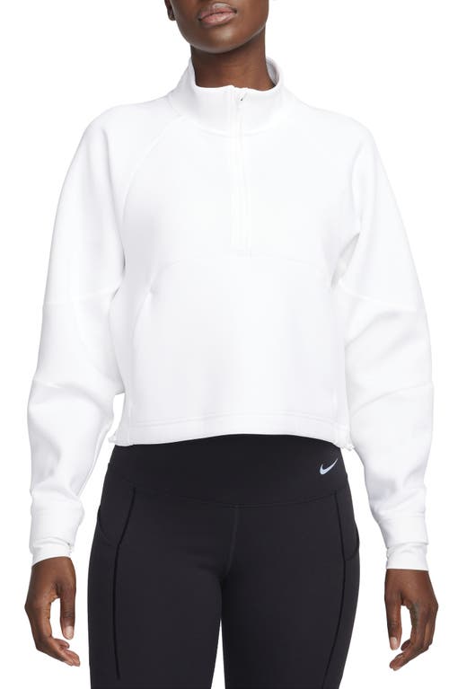 Nike Dri-fit Prima Half Zip Pullover In White