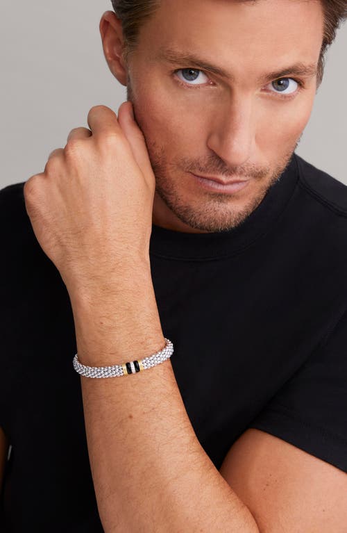 LAGOS LAGOS SINGLE PAVÉ DIAMOND STATION CAVIAR BRACELET