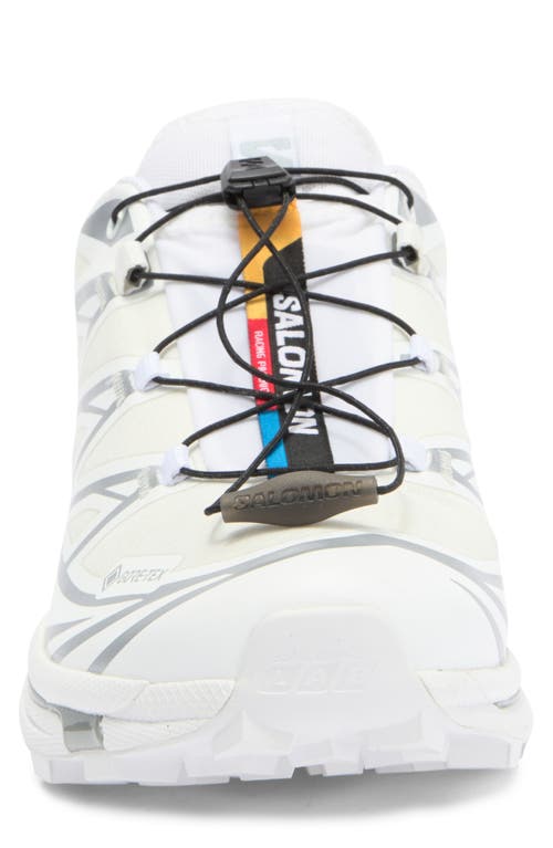 Shop Salomon Xt-6 Gore-tex® Waterproof Sneaker In White/white/silver
