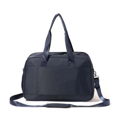 Baggallini Getaway Split Case Duffel Weekender Bag In French Navy Twill