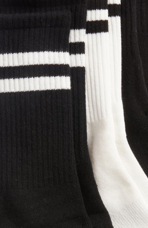 Shop High Heel Jungle 3-pack Varsity Grip Crew Socks In Black, Black, White