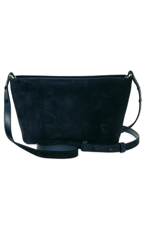 Proenza Schouler Bond Suede Shoulder Bag In Deep Navy