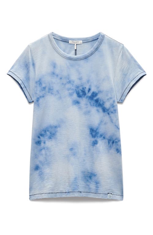 Shop Rag & Bone The Slub Tie Dye T-shirt In Blue Multi