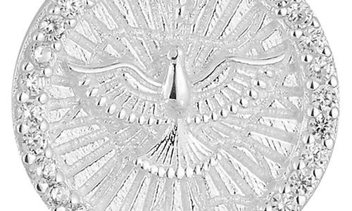 Chloe & Madison Chloe And Madison Cz Coin Pendant Necklace In Silver