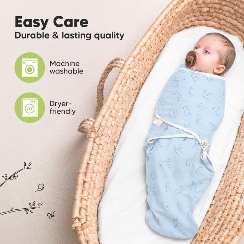 Keababies 3-pack Soothe Swaddle Wraps In Abc Land Cloud