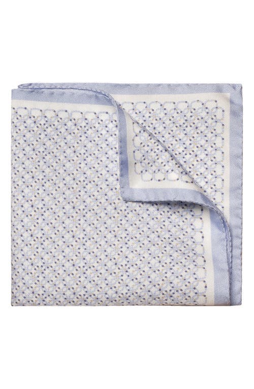 Eton Link Print Silk Pocket Square in Lt/Pastel Blue at Nordstrom