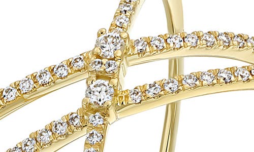 Bony Levy Audrey Crossover Diamond Ring In 18k Yellow Gold