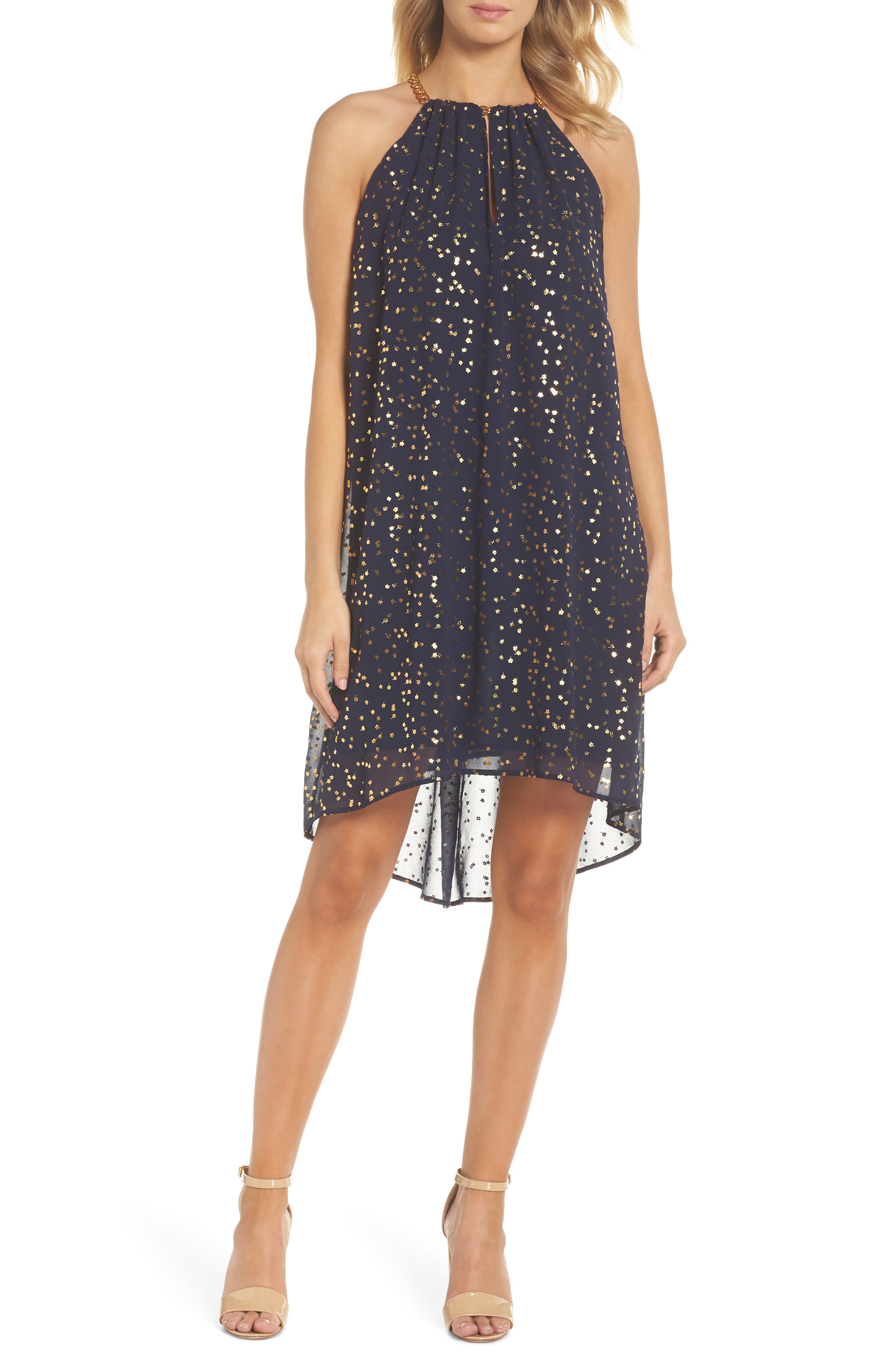 michael kors chain halter dress